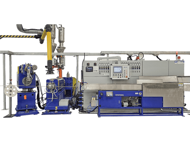 Ligne d'extrusion de gaine PVC/PE/PP/PU